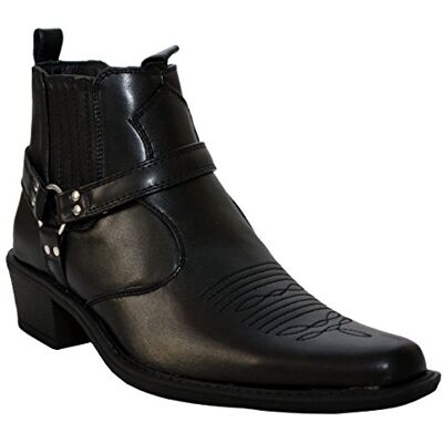 Us Brass Eastwood Bottes de cowboy à double soufflet pour homme Talon occidental Cubain Noir Taille 40-40, Noir , 40 2/3 EU - Publicité Us Brass Eastwood Bottes de cowboy à double soufflet pour homme Talon occidental Cubain Noir Taille 40-40, Noir , 40 2/3 EU - Publicité