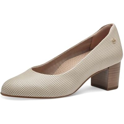 Tamaris Comfort escarpins femme cuir à talon bloc, Ivory, 38 EU - Publicité Tamaris Comfort escarpins femme cuir à talon bloc, Ivory, 38 EU - Publicité