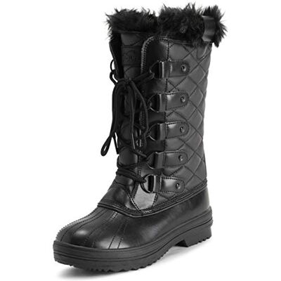 Polar Femmes Matelassée Grand Neige Imperméable L'hiver Fausse Fourrure Semelle En Caoutchouc Bottes Noir Cuir Mono UK5/EU38 YC0629 - Publicité Polar Femmes Matelassée Grand Neige Imperméable L'hiver Fausse Fourrure Semelle En Caoutchouc Bottes Noir Cuir Mono UK5/EU38 YC0629 - Publicité