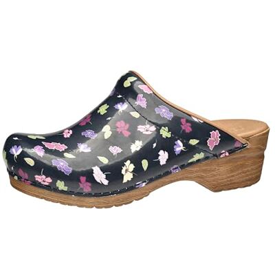 Sanita Illo, Cuir Vernis Sabots Ouvert Produit Original Fabriqué à la Main pour Femme Assise Plantaire de Forme Anatomique avec Mousse Souple Noir 37 - Publicité Sanita Illo, Cuir Vernis Sabots Ouvert Produit Original Fabriqué à la Main pour Femme Assise Plantaire de Forme Anatomique avec Mousse Souple Noir 37 - Publicité