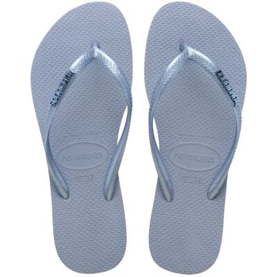 Havaianas Slim Logo Metallic, Tongs Femme, Bleu Ashley, 35/36 - Publicité Havaianas Slim Logo Metallic, Tongs Femme, Bleu Ashley, 35/36 - Publicité