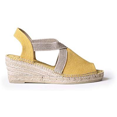 TONI PONS Espadrille pour Femme fabriquée en Tissu Breda-V Jaune, 37 EU - Publicité TONI PONS Espadrille pour Femme fabriquée en Tissu Breda-V Jaune, 37 EU - Publicité