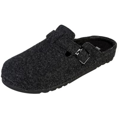 Buxa 155 Chaussons en Feutre pour Femmes, Fermeture à Boucle, Pantoufles pour Femme, Semelle Anatomique, Mousse à Mémoire (Noir, Système Taille Chaussures EU, Adulte, Femme, Numérique, Moyen, 39) - Publicité Buxa 155 Chaussons en Feutre pour Femmes, Fermeture à Boucle, Pantoufles pour Femme, Semelle Anatomique, Mousse à Mémoire (Noir, Système Taille Chaussures EU, Adulte, Femme, Numérique, Moyen, 39) - Publicité