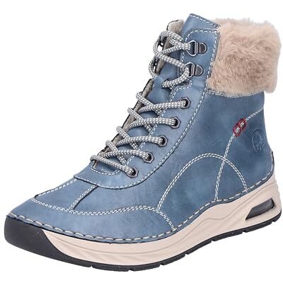 Rieker Bottes à lacets pour femme, Bleu 14., 42 EU - Publicité Rieker Bottes à lacets pour femme, Bleu 14., 42 EU - Publicité