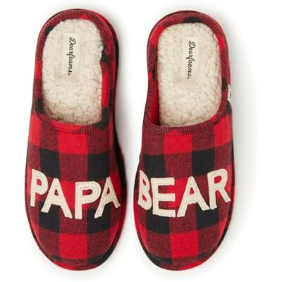 Dearfoams Men's Papa Bear Slipper, Motif carreaux, 12/13 UK - Publicité Dearfoams Men's Papa Bear Slipper, Motif carreaux, 12/13 UK - Publicité
