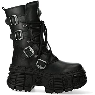 New Rock WALL373-S5 Bottes Gothiques à Plateforme en Cuir Noir Unisexe 43 - Publicité New Rock WALL373-S5 Bottes Gothiques à Plateforme en Cuir Noir Unisexe 43 - Publicité