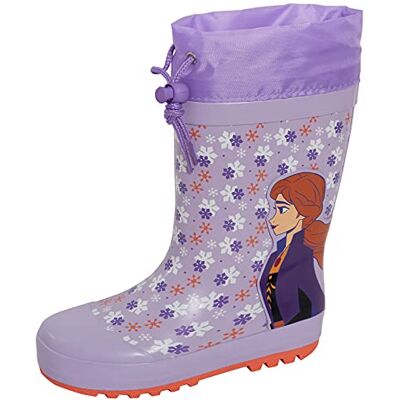 Disney Bottes en caoutchouc Minnie Mouse pour filles avec doublure polaire et lacets, chaussures de neige, lilas, 10 UK Child - Publicité Disney Bottes en caoutchouc Minnie Mouse pour filles avec doublure polaire et lacets, chaussures de neige, lilas, 10 UK Child - Publicité