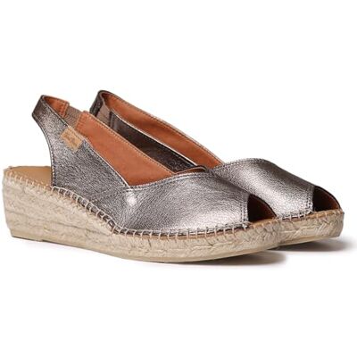 TONI PONS BERNIA-P Espadrilles compensées pour femme style peep toe en cuir, bronze, 37 EU - Publicité TONI PONS BERNIA-P Espadrilles compensées pour femme style peep toe en cuir, bronze, 37 EU - Publicité