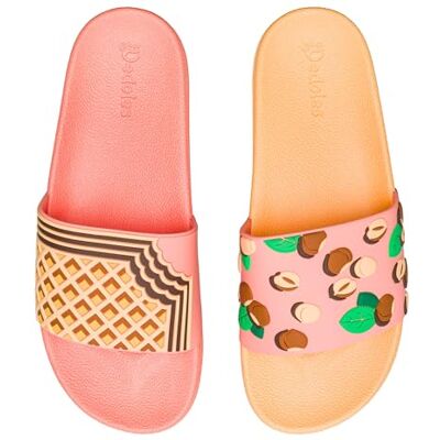 Dedoles Chaussure & Pantoufles Homme Femme & Enfants Sandales Antidérapant designs amusants Livre Pizza Café Renard Lama Cadeau, Couleur: Biscuit aux noix, Taille: 41 EU - Publicité Dedoles Chaussure & Pantoufles Homme Femme & Enfants Sandales Antidérapant designs amusants Livre Pizza Café Renard Lama Cadeau, Couleur: Biscuit aux noix, Taille: 41 EU - Publicité