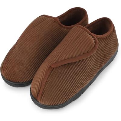 riemot Pantoufles en Mousse à Mémoire de Forme Pour Homme Chaussures Pour Pieds Larges Diabétique Pour Pieds Gonflés Chaussures Pour Hommes Antidérapantes Ajustable Brown 42-43EU - Publicité riemot Pantoufles en Mousse à Mémoire de Forme Pour Homme Chaussures Pour Pieds Larges Diabétique Pour Pieds Gonflés Chaussures Pour Hommes Antidérapantes Ajustable Brown 42-43EU - Publicité