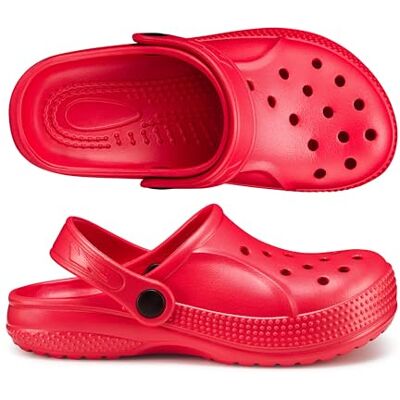 ESTRO Sabot Plastique Enfant Clogs Sabot Enfant Garcon Mules et Sabots Fille K055 (Rouge, 26 EU) - Publicité ESTRO Sabot Plastique Enfant Clogs Sabot Enfant Garcon Mules et Sabots Fille K055 (Rouge, 26 EU) - Publicité