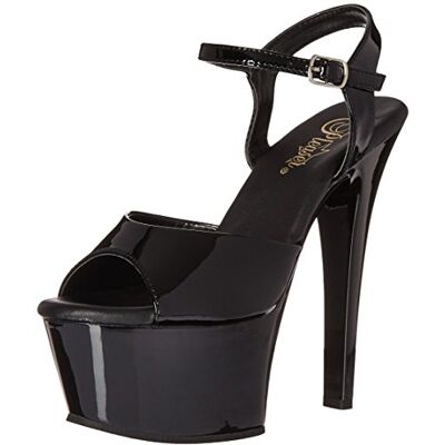 Pleaser Femme Aspire-609 Sandales à Plateforme, Noir Pat Blk, 40 EU - Publicité Pleaser Femme Aspire-609 Sandales à Plateforme, Noir Pat Blk, 40 EU - Publicité