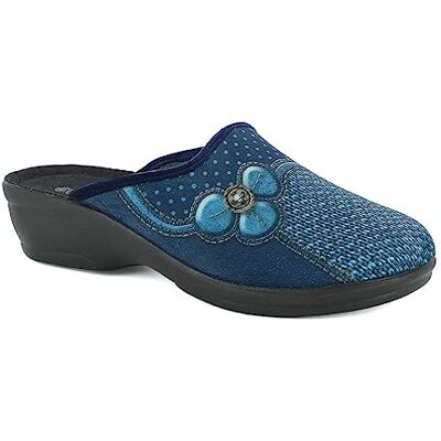 inblu Femme Pantofole Donna Fantasia Fiore e Pois, Ciabatte Invernali Flessibili e Leggere, Plantare in Pelle Imbottito, 35/41 Chaussons, Blu, 41 EU - Publicité inblu Femme Pantofole Donna Fantasia Fiore e Pois, Ciabatte Invernali Flessibili e Leggere, Plantare in Pelle Imbottito, 35/41 Chaussons, Blu, 41 EU - Publicité