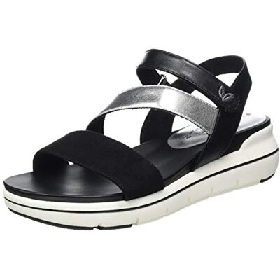 Marco Tozzi 2-2-28555-24, Sandales Bride cheville femme, Noir (Black Comb 098), 38 EU - Publicité Marco Tozzi 2-2-28555-24, Sandales Bride cheville femme, Noir (Black Comb 098), 38 EU - Publicité