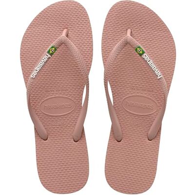 Havaianas Slim Brasil Logo (Mini Me) Fille FlipFlop Crocus Rose 25 EU - Publicité Havaianas Slim Brasil Logo (Mini Me) Fille FlipFlop Crocus Rose 25 EU - Publicité