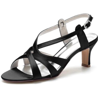 Yhsdfcn Sandales Satin Femme Multi Brides Nu-Pieds Escarpins Petit Talon Boucle Strass Mariage Soirée Chaussures,Noir,39EU - Publicité Yhsdfcn Sandales Satin Femme Multi Brides Nu-Pieds Escarpins Petit Talon Boucle Strass Mariage Soirée Chaussures,Noir,39EU - Publicité