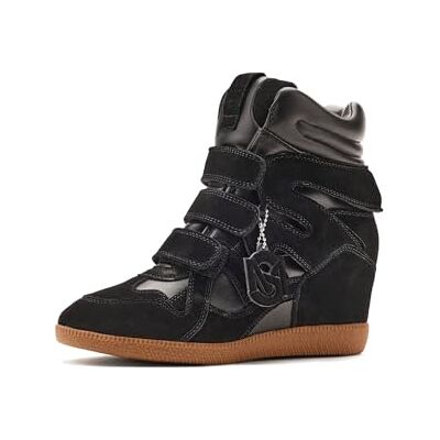 Steve Madden Baskets Mavis pour Femme, Daim Noir, 7.5 - Publicité Steve Madden Baskets Mavis pour Femme, Daim Noir, 7.5 - Publicité