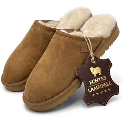 Rohn Moden Loisl chaussons en peau d'agneau, pantoufles en daim et laine de mouton véritable (beige, Système Taille Chaussures EU, Adulte, Numérique, Moyen, 48) - Publicité Rohn Moden Loisl chaussons en peau d'agneau, pantoufles en daim et laine de mouton véritable (beige, Système Taille Chaussures EU, Adulte, Numérique, Moyen, 48) - Publicité