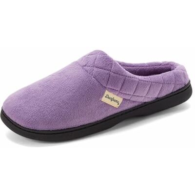 Dearfoams Femme Indoor/Outdoor Memory Foam Darcy Microfiber Velour Clog, Wide Widths Chausson, Violet fumé, X-Large - Publicité Dearfoams Femme Indoor/Outdoor Memory Foam Darcy Microfiber Velour Clog, Wide Widths Chausson, Violet fumé, X-Large - Publicité