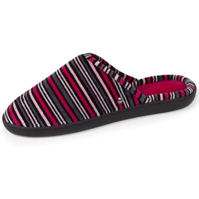 Isotoner Chaussons pantoufles Mules femme ultra confortables (technologie everywear™), à mémoire de forme, intemporelles, 36, rayures - Publicité Isotoner Chaussons pantoufles Mules femme ultra confortables (technologie everywear™), à mémoire de forme, intemporelles, 36, rayures - Publicité