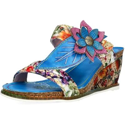 LAURA VITA Mules en Cuir pour Femmes HACEO 10, Pointure:39 EU, La Couleur:Bleu - Publicité LAURA VITA Mules en Cuir pour Femmes HACEO 10, Pointure:39 EU, La Couleur:Bleu - Publicité