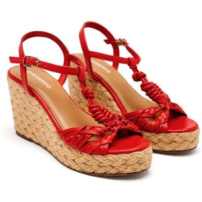 GIOSEPPO Castine, Sandales compensées type espadrilles pour femme, rouge, 40 EU, rouge, 40 EU - Publicité GIOSEPPO Castine, Sandales compensées type espadrilles pour femme, rouge, 40 EU, rouge, 40 EU - Publicité