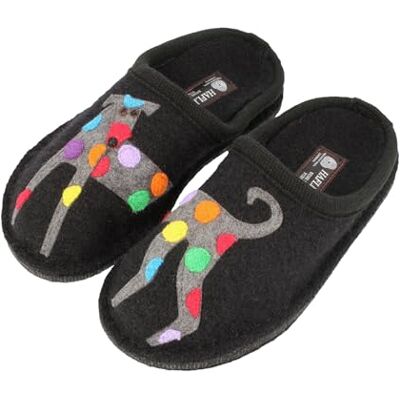 HAFLINGER Flair Felix 313034 Chaussons Femme, Pointure:41 EU, La Couleur:Noir - Publicité HAFLINGER Flair Felix 313034 Chaussons Femme, Pointure:41 EU, La Couleur:Noir - Publicité