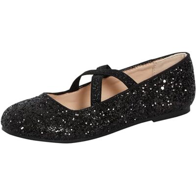 Lora Dora Chaussures de Ballet à Paillettes pour Filles, Ballerines Plates à Sangle élastique, Chaussures de fête, de Demoiselle d'honneur de Mariage - Publicité Lora Dora Chaussures de Ballet à Paillettes pour Filles, Ballerines Plates à Sangle élastique, Chaussures de fête, de Demoiselle d'honneur de Mariage - Publicité