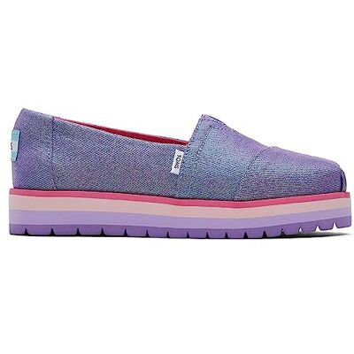 TOMS Plateforme Alpargata pour Fille, Sergé Scintillant de passiflore, 11 UK Child - Publicité TOMS Plateforme Alpargata pour Fille, Sergé Scintillant de passiflore, 11 UK Child - Publicité