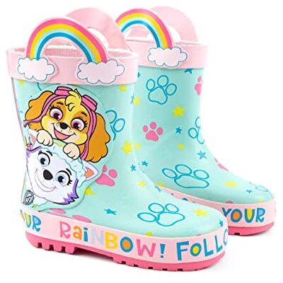 Paw Patrol Wellies Girls Kids Toddlers Les chiots de sauvetage Everest Skye suivent vos bottes Rainbow Wellington Chaussures de marche résistantes à l’eau Blue Pink - Publicité Paw Patrol Wellies Girls Kids Toddlers Les chiots de sauvetage Everest Skye suivent vos bottes Rainbow Wellington Chaussures de marche résistantes à l’eau Blue Pink - Publicité