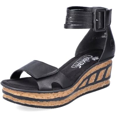 Rieker Femme Sandales 68194, Dame Sandales à Plateforme,Sandale à Plateforme,Chaussure d'été,Semelle épaisse,Noir (Schwarz / 00),37 EU / 4 UK - Publicité Rieker Femme Sandales 68194, Dame Sandales à Plateforme,Sandale à Plateforme,Chaussure d'été,Semelle épaisse,Noir (Schwarz / 00),37 EU / 4 UK - Publicité