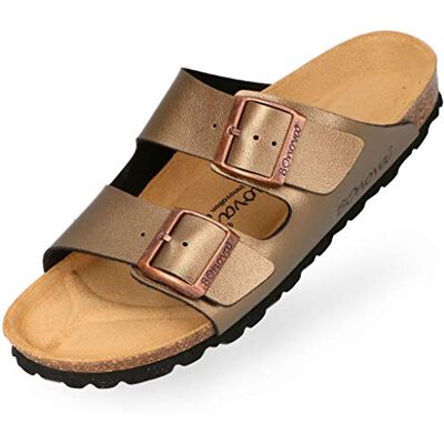 BOnova Sandales pour femme Mules pour femme avec semelle plantaire Chaussures d'été antidérapantes avec semelle en caoutchouc Mules de qualité supérieure en liège Chaussons confortables pour - Publicité BOnova Sandales pour femme Mules pour femme avec semelle plantaire Chaussures d'été antidérapantes avec semelle en caoutchouc Mules de qualité supérieure en liège Chaussons confortables pour - Publicité