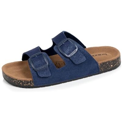 Isotoner Sandales femme semelle intérieure cuir patch talon confort everywear, 39, bleu foncé - Publicité Isotoner Sandales femme semelle intérieure cuir patch talon confort everywear, 39, bleu foncé - Publicité