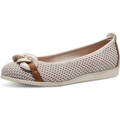 MARCO TOZZI Femme Damen Ballerinas Ballerines, Crème Comb, 37 EU - Publicité MARCO TOZZI Femme Damen Ballerinas Ballerines, Crème Comb, 37 EU - Publicité