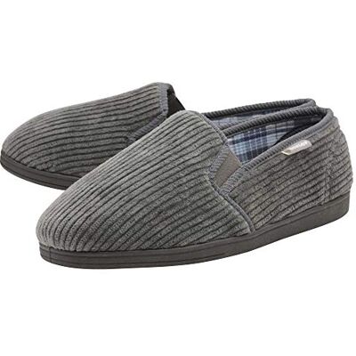 DUNLOP Pantoufles confortables pour homme Semelle en caoutchouc Lavables Tailles 40-47, anthracite, 46.5 EU - Publicité DUNLOP Pantoufles confortables pour homme Semelle en caoutchouc Lavables Tailles 40-47, anthracite, 46.5 EU - Publicité