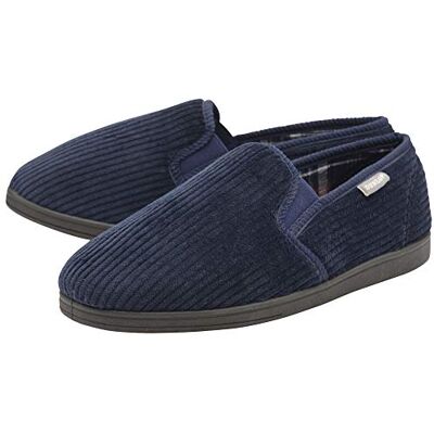 DUNLOP Pantoufles confortables pour homme Semelle en caoutchouc Lavables Tailles 40-47, Marine, 44.5 EU - Publicité DUNLOP Pantoufles confortables pour homme Semelle en caoutchouc Lavables Tailles 40-47, Marine, 44.5 EU - Publicité