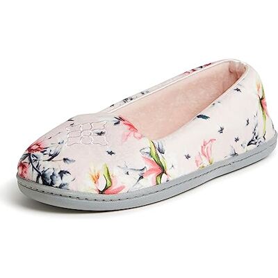 Dearfoams Femme Memory Foam Washable Indoor Rebecca Closed Back with Wide Widths Slippers Mocassin, Rose Dusty Pink, Large - Publicité Dearfoams Femme Memory Foam Washable Indoor Rebecca Closed Back with Wide Widths Slippers Mocassin, Rose Dusty Pink, Large - Publicité