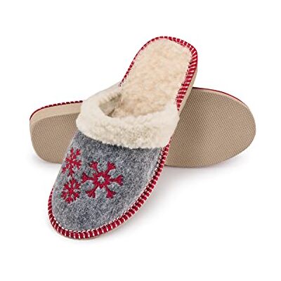 ESTRO Chausson Femme Hiver Chaud Pantoufles Chaudes Chaussons Femme Feutre Pantoufle Hiver (36, Rouge) - Publicité ESTRO Chausson Femme Hiver Chaud Pantoufles Chaudes Chaussons Femme Feutre Pantoufle Hiver (36, Rouge) - Publicité