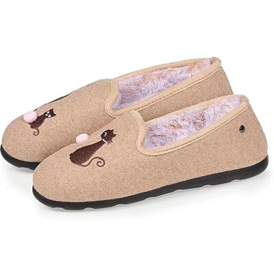 Isotoner Chaussons pantoufles Charentaises femme souples, ultra confortables et légers, confort technologie everywear, 37, beigechiné - Publicité Isotoner Chaussons pantoufles Charentaises femme souples, ultra confortables et légers, confort technologie everywear, 37, beigechiné - Publicité