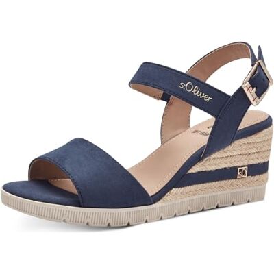 s.Oliver Femme Sandale cale, Bleu Marine, 41 EU - Publicité s.Oliver Femme Sandale cale, Bleu Marine, 41 EU - Publicité