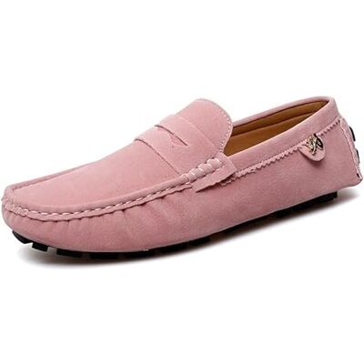 TAYGUM Mocassins for Hommes Bout Rond Daim Vamp Penny Conduite Mocassins antidérapant Talon Plat Confortable Mariage Marche Slip-on (Color : Rose, Size : 48 EU) - Publicité TAYGUM Mocassins for Hommes Bout Rond Daim Vamp Penny Conduite Mocassins antidérapant Talon Plat Confortable Mariage Marche Slip-on (Color : Rose, Size : 48 EU) - Publicité