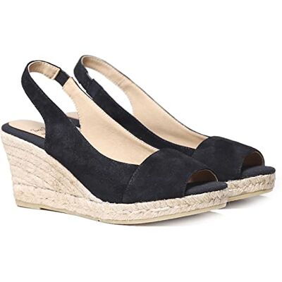 TONI PONS Espadrille Femme en Daim Noir, 38 EU - Publicité TONI PONS Espadrille Femme en Daim Noir, 38 EU - Publicité