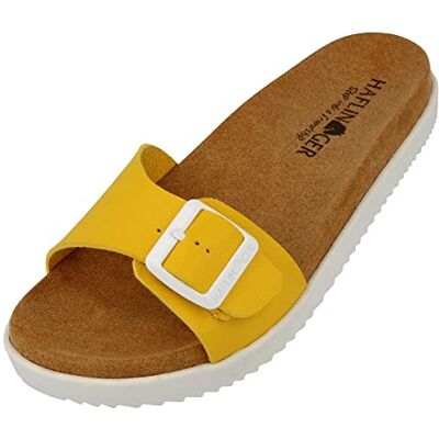 HAFLINGER Corfu Sandales d'été végétaliennes, jaune, 39 EU - Publicité HAFLINGER Corfu Sandales d'été végétaliennes, jaune, 39 EU - Publicité