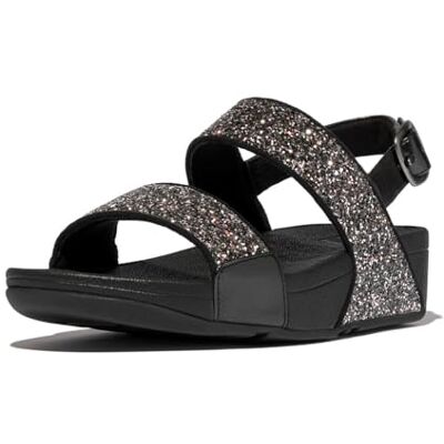 Fitflop Women's Lulu Glitter Back-Strap Sandals Wedge, noir pailleté, 41 EU - Publicité Fitflop Women's Lulu Glitter Back-Strap Sandals Wedge, noir pailleté, 41 EU - Publicité
