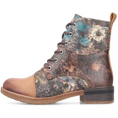 Rieker® Bottines noisette avec imprimé à talon décroché bas avec lacets et zip latéral Taille numeric_41 - Publicité Rieker® Bottines noisette avec imprimé à talon décroché bas avec lacets et zip latéral Taille numeric_41 - Publicité