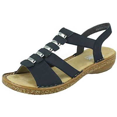 Rieker 62850-14, Sandales Bout fermé Femme, Bleu (Pazifik 14), 41 EU - Publicité Rieker 62850-14, Sandales Bout fermé Femme, Bleu (Pazifik 14), 41 EU - Publicité