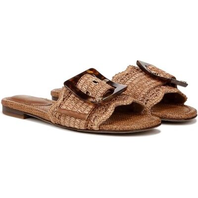 Sam Edelman Bambi Flat Sandal Cuoio Raffia 5.5 Medium - Publicité Sam Edelman Bambi Flat Sandal Cuoio Raffia 5.5 Medium - Publicité