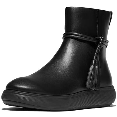 Fitflop iQ-COMFF Bottines courtes en cuir avec pompons pour femme Noir Pointure 38, tout noir, 38.5 EU - Publicité Fitflop iQ-COMFF Bottines courtes en cuir avec pompons pour femme Noir Pointure 38, tout noir, 38.5 EU - Publicité