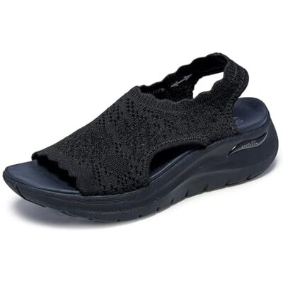 Skechers Femme Arch Fit 2.0-Flawless Choice Sandale de Sport, Noir, 37 EU - Publicité Skechers Femme Arch Fit 2.0-Flawless Choice Sandale de Sport, Noir, 37 EU - Publicité
