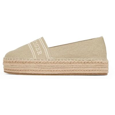 Tommy Hilfiger Espadrilles Femme Denim Platform Compensées, Beige (Horseradish), 40 - Publicité Tommy Hilfiger Espadrilles Femme Denim Platform Compensées, Beige (Horseradish), 40 - Publicité